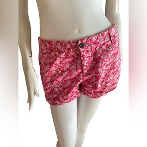 Pink floral shorts